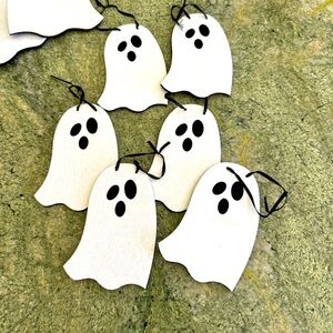 Halloween Ghost and Black Scaredy Cats Decorations.